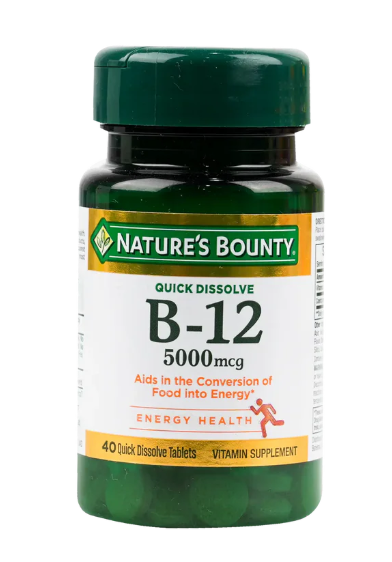 Natures Bounty B-12 5000mcg 40tabs